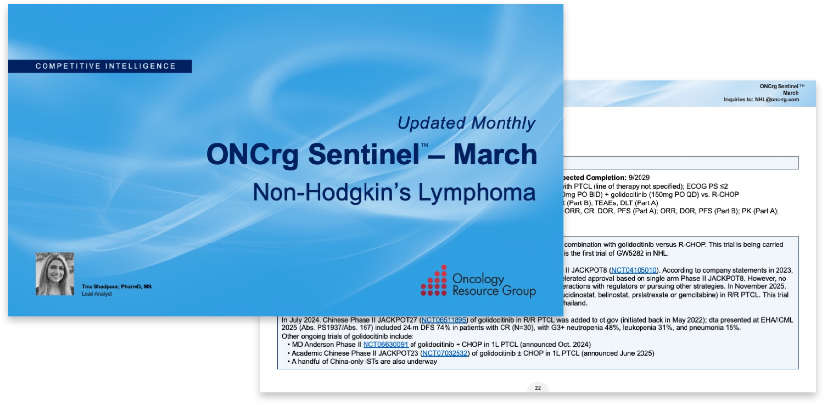 ONCrg Sentinel - cover and inside spread